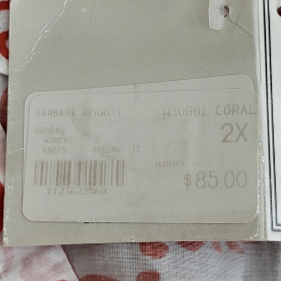 BARBARA GERWIT Flamingo Print Tunic Top Shirt Blouse Coverup Size Plus 2X NEW - Picture 8 of 16